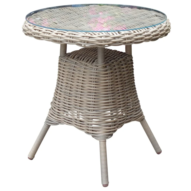 Amalfi Collection Outdoor Bistro Table With Glass Top 23906