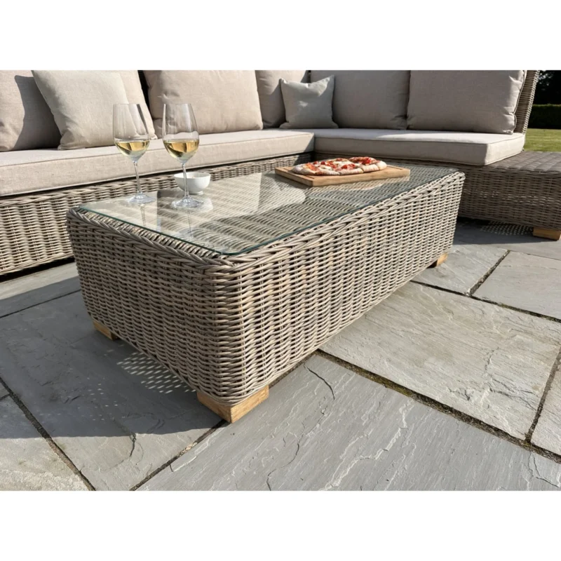 Capri Outdoor Large Corner And Coffee Table Set 23913 A
